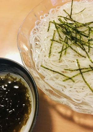 冷製素麺●もずくでいただく冷やし素麺-レシピのメイン写真