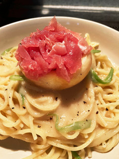 完熟桃の冷製パスタ-レシピのメイン写真