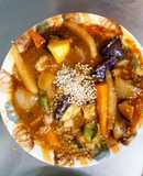 レンジ根菜茄子簡単コク旨トマト味甘酢酢豚