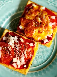 ひとり飯☆厚揚げピザ-レシピのメイン写真