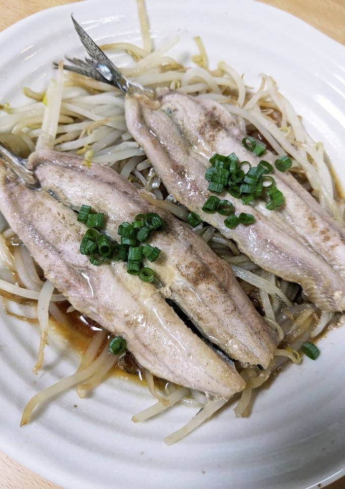 秋刀魚ともやしの蒸し焼き-レシピのメイン写真