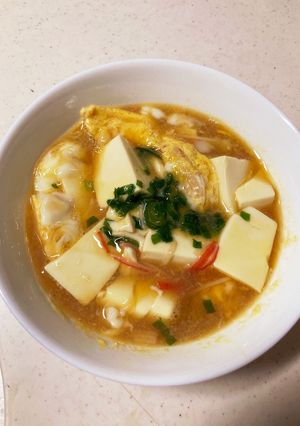 レンジで簡単な 豆腐の卵とじ-レシピのメイン写真
