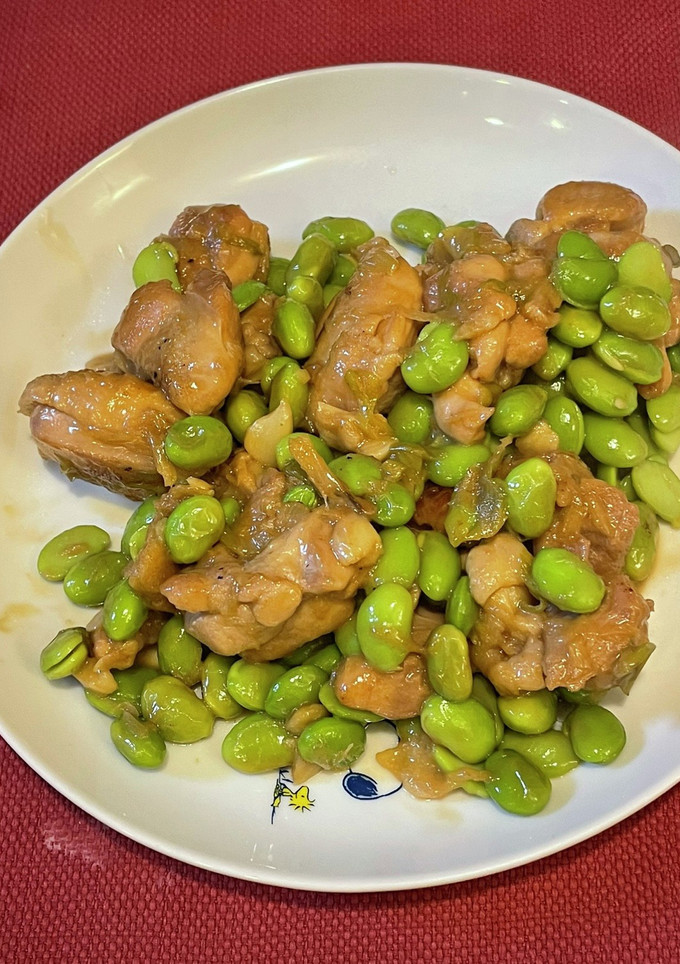 祝！200　枝豆と鶏肉の炒煮（毛頭焼鶏）-レシピのメイン写真