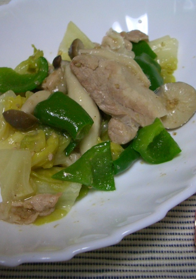 キャベツと豚肉のごまごま炒め-レシピのメイン写真