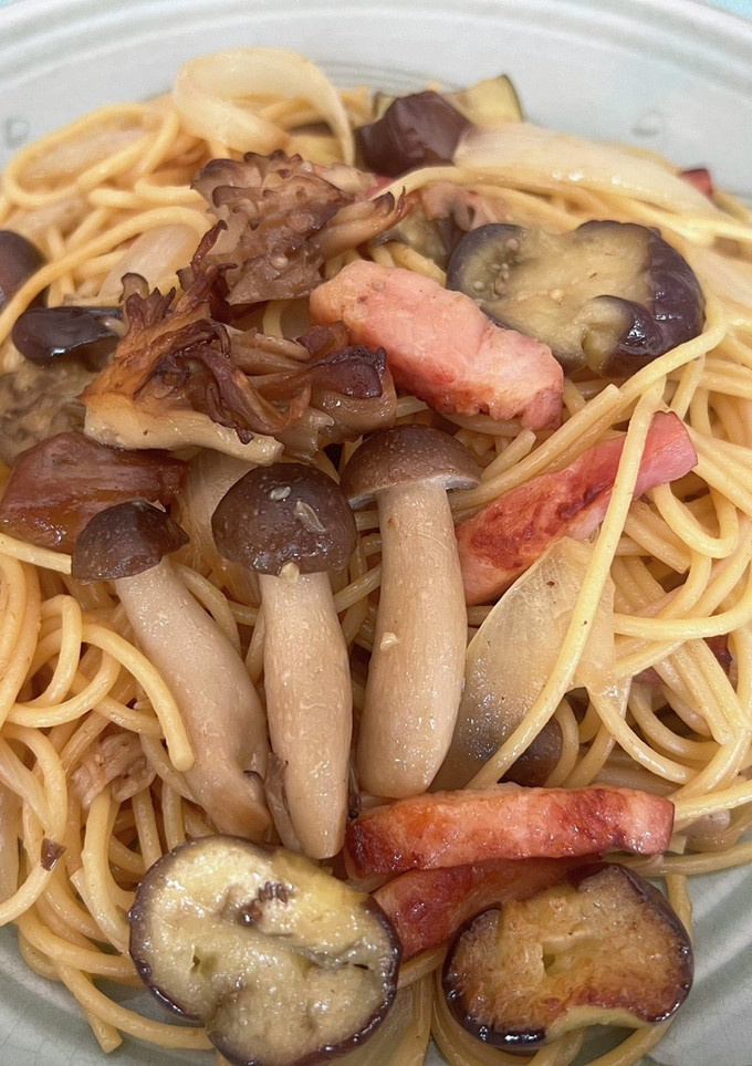 🍄4種のキノコとベーコンの和風パスタ🍝-レシピのメイン写真