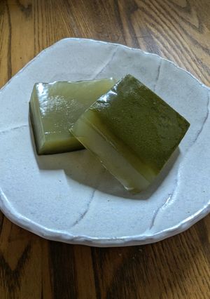 緑茶水ようかん風寒天-レシピのメイン写真