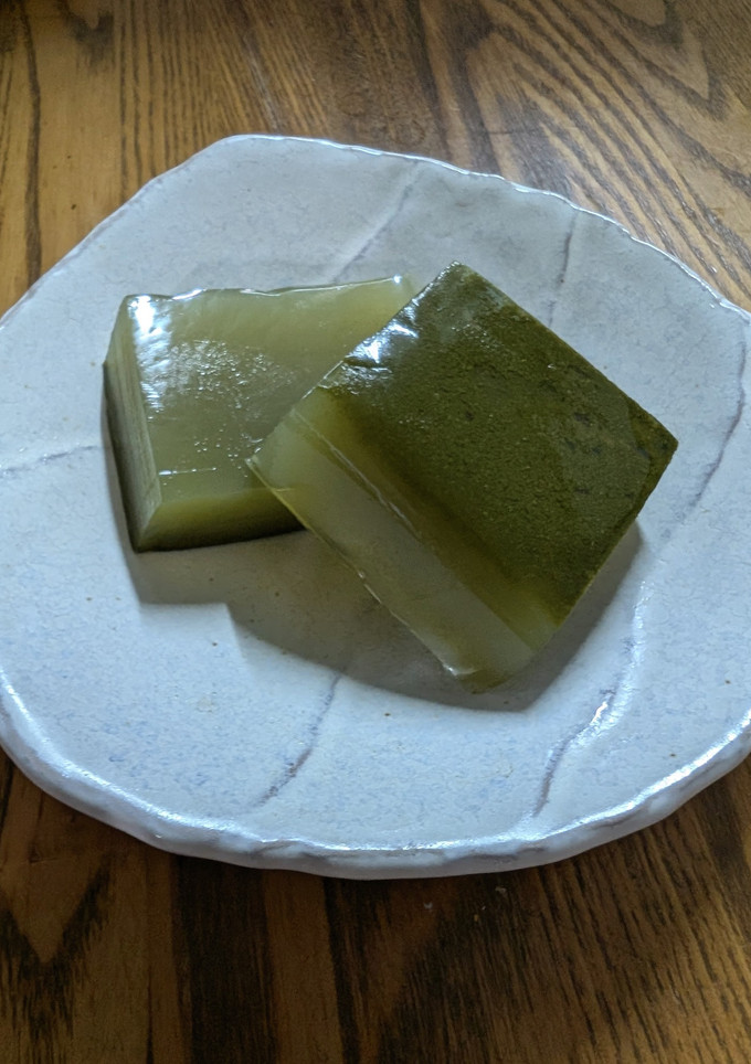緑茶水ようかん風寒天-レシピのメイン写真
