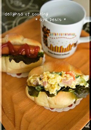 ☆ロールパンサンドをきれいに見せる方法☆-レシピのメイン写真