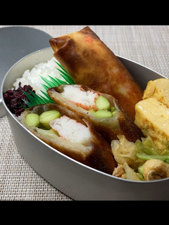 かにかまと枝豆の春巻き弁当-レシピのメイン写真
