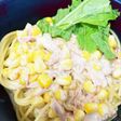 豆乳クリームのツナコーンパスタ