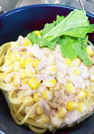 豆乳クリームのツナコーンパスタ-レシピのメイン写真