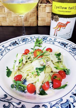 鯛のカルパッチョの冷製パスタ-レシピのメイン写真