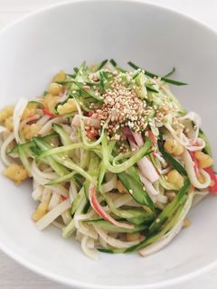 サラダうどん-レシピのメイン写真