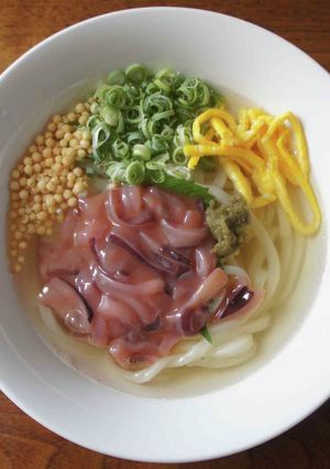 いかの塩辛のだし茶漬けうどん-レシピのメイン写真