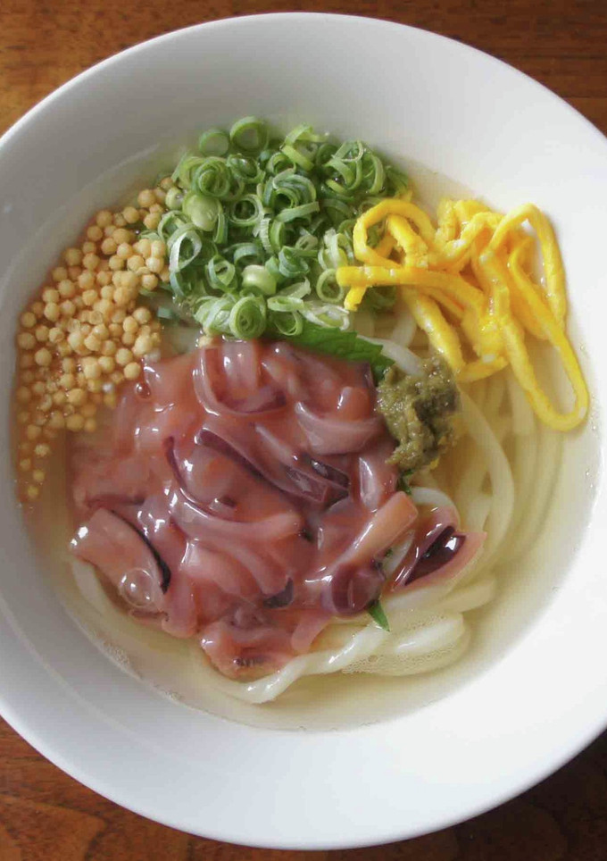 いかの塩辛のだし茶漬けうどん-レシピのメイン写真