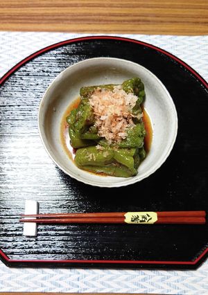 久原あま醤·茅乃舎の出汁のピーマン煮付け-レシピのメイン写真