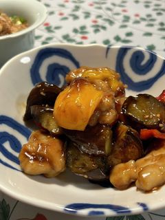 鶏肉と茄子の甘酢炒め-レシピのメイン写真