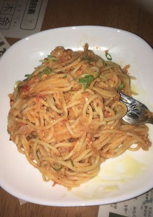 ツナとトマトの卵でふんわりソース-レシピのメイン写真