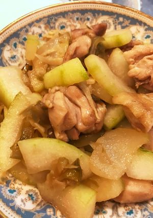 トウガン鶏もも肉ザーサイの生姜炒め-レシピのメイン写真