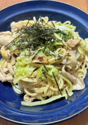 キノコチキンぺぺタマ-レシピのメイン写真