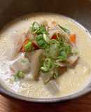 ごぼうとまいたけのほっこり豆乳スープ