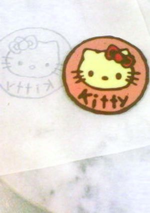 キャラケーキ（チョコプレート）キティ-レシピのメイン写真