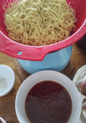 夏にさっぱり！トマトつけ麺！タレの作り方-レシピのメイン写真