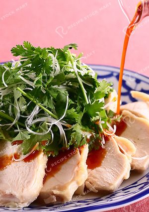 鶏ハムのパクチーのせ-レシピのメイン写真