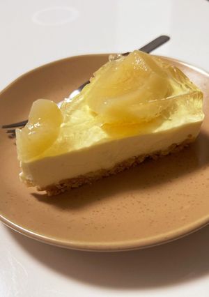 桃とチーズの2層ケーキ-レシピのメイン写真