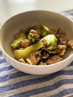 豚肉とチンゲン菜の和風炒め-レシピのメイン写真