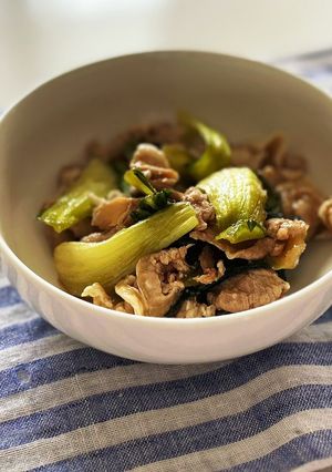 豚肉とチンゲン菜の和風炒め-レシピのメイン写真