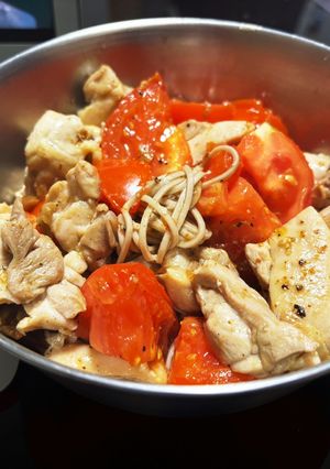 鶏肉とトマトの冷製そば-レシピのメイン写真