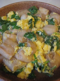 麩と三つ葉の卵とじ(麺つゆ使用)-レシピのメイン写真