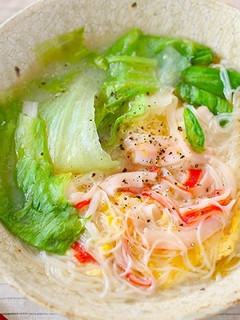 かに玉レタスにゅうめん-レシピのメイン写真