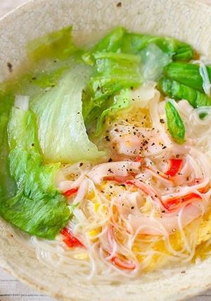 かに玉レタスにゅうめん-レシピのメイン写真