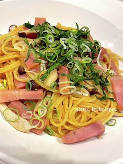 ベーコンと大葉の和風パスタ-レシピのメイン写真