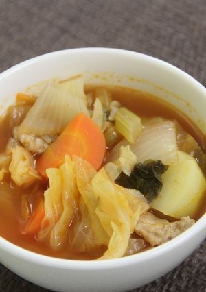 ごろごろ野菜のチキンミネストローネ-レシピのメイン写真