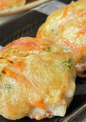 簡単★豆腐とカニカマのふわふわ焼き-レシピのメイン写真