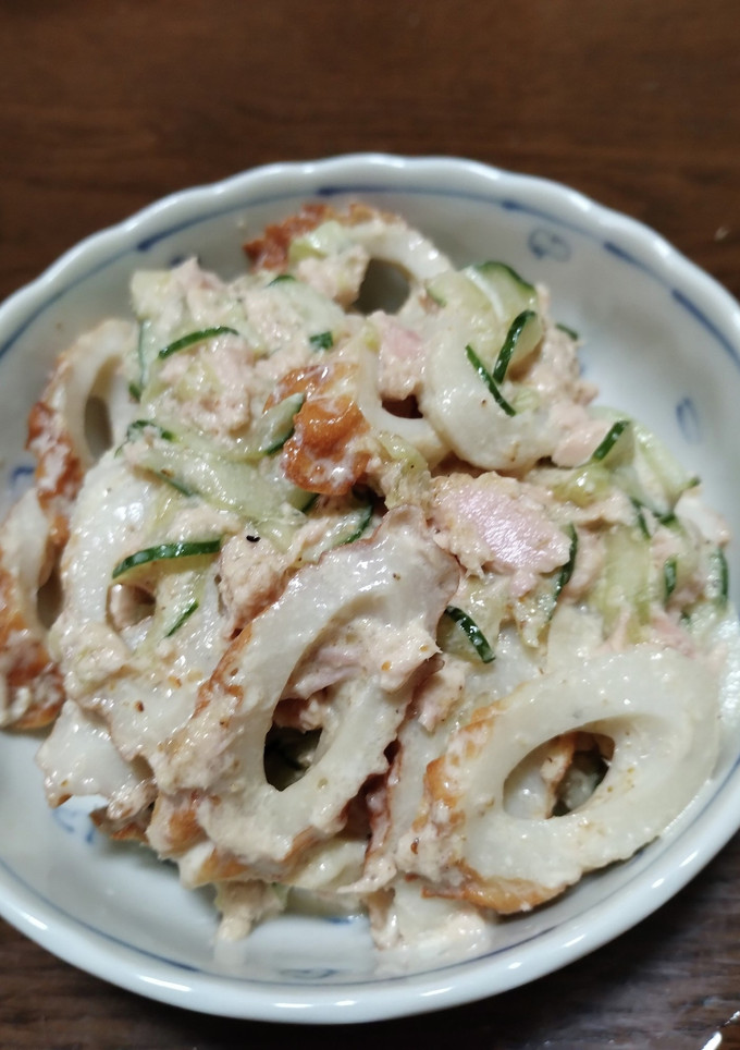 きゅうりとちくわとツナのごまマヨあえ-レシピのメイン写真