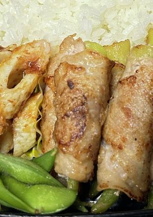 オクラと梅の豚肉巻き-レシピのメイン写真