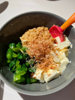幼児食にも!つるむらさきのネバネバ冷奴-レシピのメイン写真