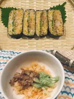 【離乳食取り分け】鱈そぼろ人参おにぎらず-レシピのメイン写真