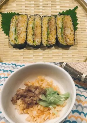 【離乳食取り分け】鱈そぼろ人参おにぎらず-レシピのメイン写真