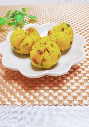 レンジで♪かぼちゃの茶巾サラダ-レシピのメイン写真