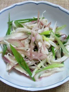 鶏皮とミョウガの梅酢和え-レシピのメイン写真