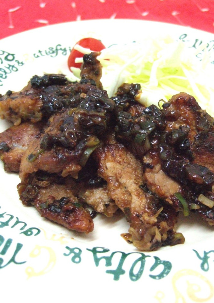ご飯がすすむ☆豚ヒレのトウチ蒸し-レシピのメイン写真