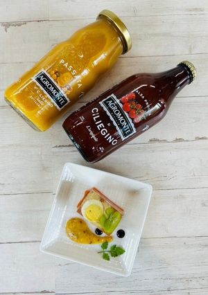 チェリートマトソースとそら豆のゼリー-レシピのメイン写真