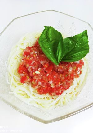 美味しい！特製サルサソースでトマト素麺！-レシピのメイン写真
