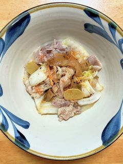 豚バラ肉と白菜の浅漬けと搾菜の中華炒め-レシピのメイン写真
