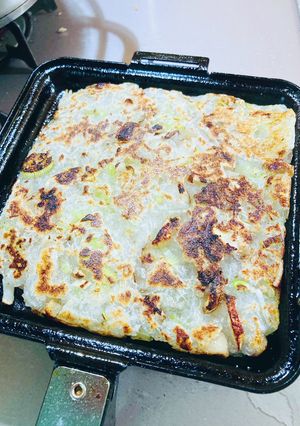 とろりん大根餅 ヴィーガンキャンプ飯-レシピのメイン写真